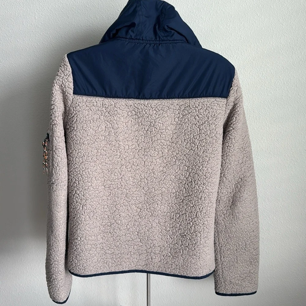 Prince & Fox Sherpa Fleece Zip-Up Hoodie Jacket - Size M - Picture 2 of 7